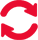 A right-pointing arrow in red and white - sandiegodirectmail